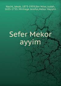 Sefer Mekor ayyim