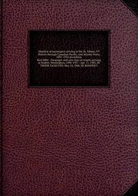 Manifest of passengers arriving in the St. Albans, VT District through Canadian Pacific, and Atlantic Ports, 1895-1954 microform