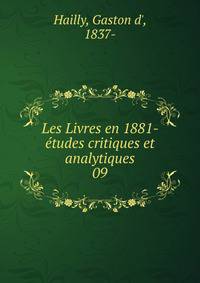 Les Livres en 1881- tudes critiques et analytiques. 09