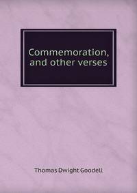 Commemoration, and other verses