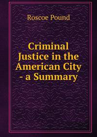 Criminal Justice in the American City - a Summary