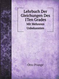 Lehrbuch Der Gleichungen Des 1Ten Grades