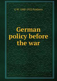 German policy before the war
