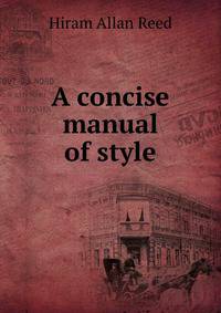 A concise manual of style