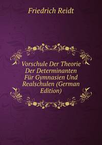 Vorschule Der Theorie Der Determinanten Fur Gymnasien Und Realschulen (German Edition)