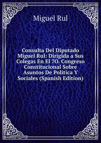 Consulta Del Diputado Miguel Rul: Dirigida a Sus Colegas En El 7O. Congreso Constitucional Sobre Asuntos De Politica Y Sociales (Spanish Edition)