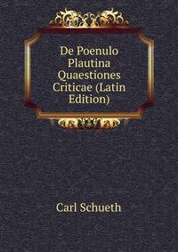 De Poenulo Plautina Quaestiones Criticae (Latin Edition)