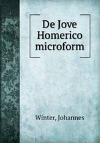 De Jove Homerico microform