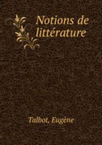 Notions de litterature