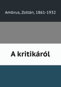 A kritikarol