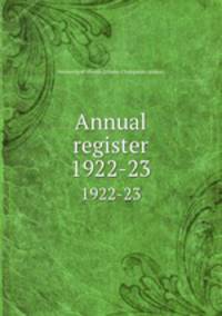 Annual register. 1922-23