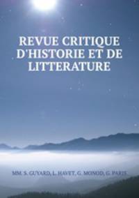 REVUE CRITIQUE D