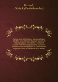 Quinze cents abreviations stenographiques (greffees sur l