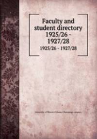 Faculty and student directory. 1925/26 - 1927/28