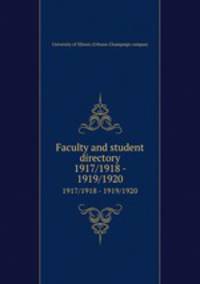 Faculty and student directory. 1917/1918 - 1919/1920