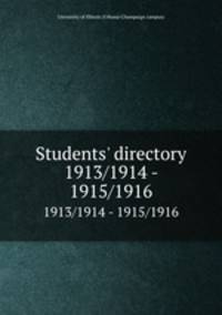 Students` directory. 1913/1914 - 1915/1916