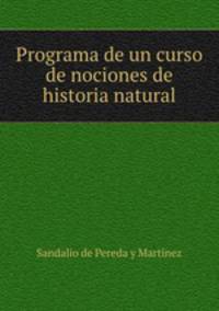 Programa de un curso de nociones de historia natural