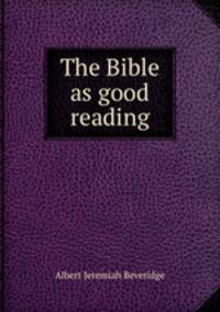The Bible as good reading