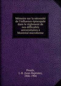 Memoire sur la necessite de l