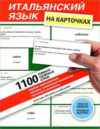 Итальянский язык на карточках. 1 100 самых нужных слов. Перевод, транскрипция, примеры, устойчивые выражения, синонимы и антонимы