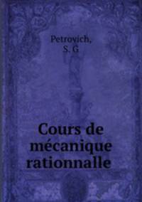 Cours de mcanique rationnalle