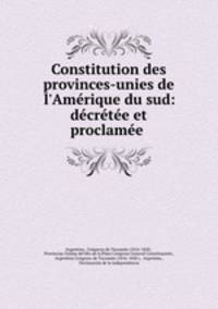Constitution des provinces-unies de l