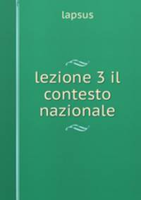 lezione 3 il contesto nazionale