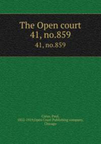 The Open court. 41, no.859