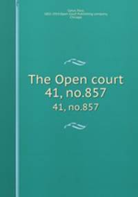 The Open court. 41, no.857