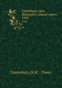 Canterbury, New Hampshire annual report. 1956