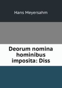 Deorum nomina hominibus imposita: Diss