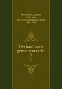 Der kauf nach gemeinem recht. 2