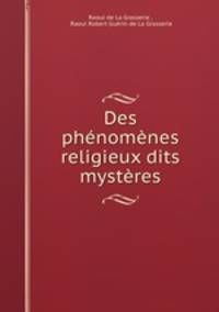 Des phenomenes religieux dits mysteres