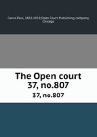 The Open court. 37, no.807