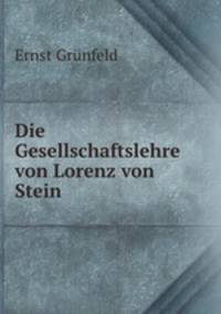 Die Gesellschaftslehre von Lorenz von Stein
