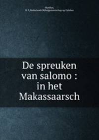 De spreuken van salomo : in het Makassaarsch