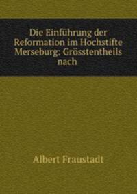 Die Einfuhrung der Reformation im Hochstifte Merseburg: Grosstentheils nach .