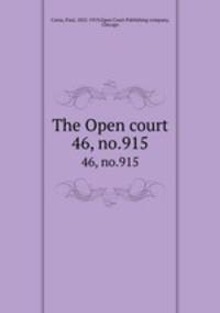The Open court. 46, no.915