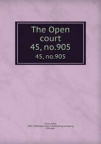The Open court. 45, no.905