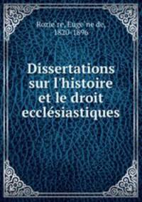Dissertations sur l