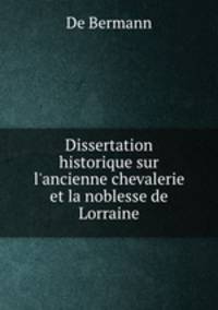 Dissertation historique sur l