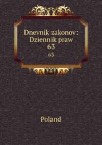 Dnevnik zakonov: Dziennik praw. 63