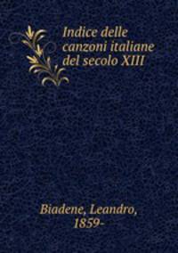 Indice delle canzoni italiane del secolo XIII