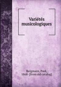 Varie?te?s musicologiques