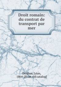 Droit romain: du contrat de transport par mer