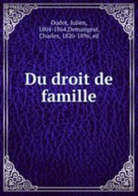 Du droit de famille