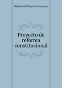 Proyecto de reforma constitucional