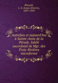 Autrefois et aujourd