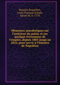 Memoires anecdotiques sur l