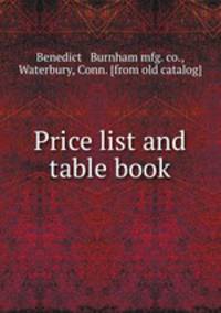 Price list and table book